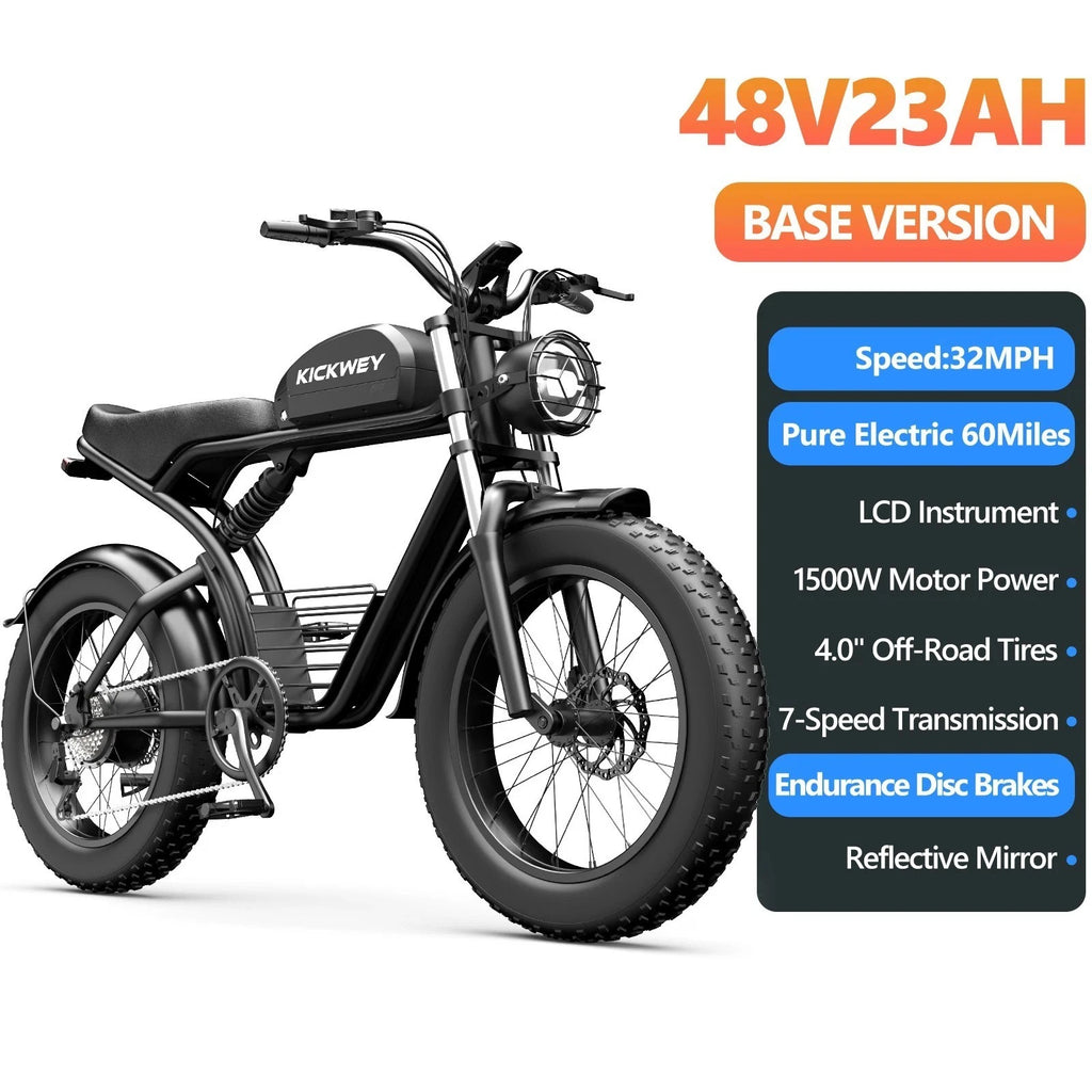 Kickwey K7 Pro Adult Electric Bicycle1500w(Dual Motor 1500w×2) 48V 23ah Mountain