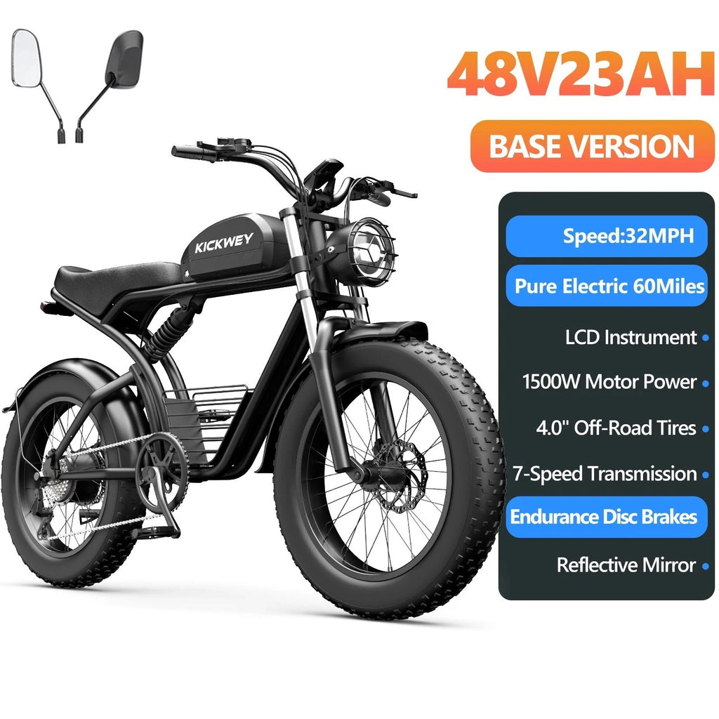 Kickwey K7 Pro Adult Electric Bicycle1500w(Dual Motor 1500w×2) 48V 23ah Mountain