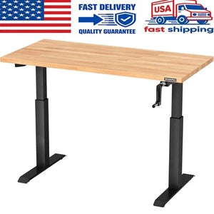 WORKPRO Adjustable Workbench with Crank Handle 300LBS Load Capacity for Workshop