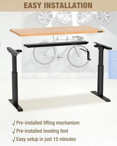 WORKPRO Adjustable Workbench with Crank Handle 300LBS Load Capacity for Workshop